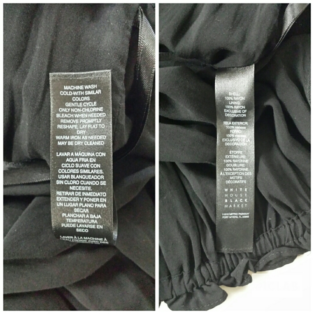WHBM Black Embroidered Peasant Boho Dress Size S - Picture 8 of 9